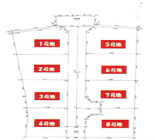 東条8区画 区画位置図
