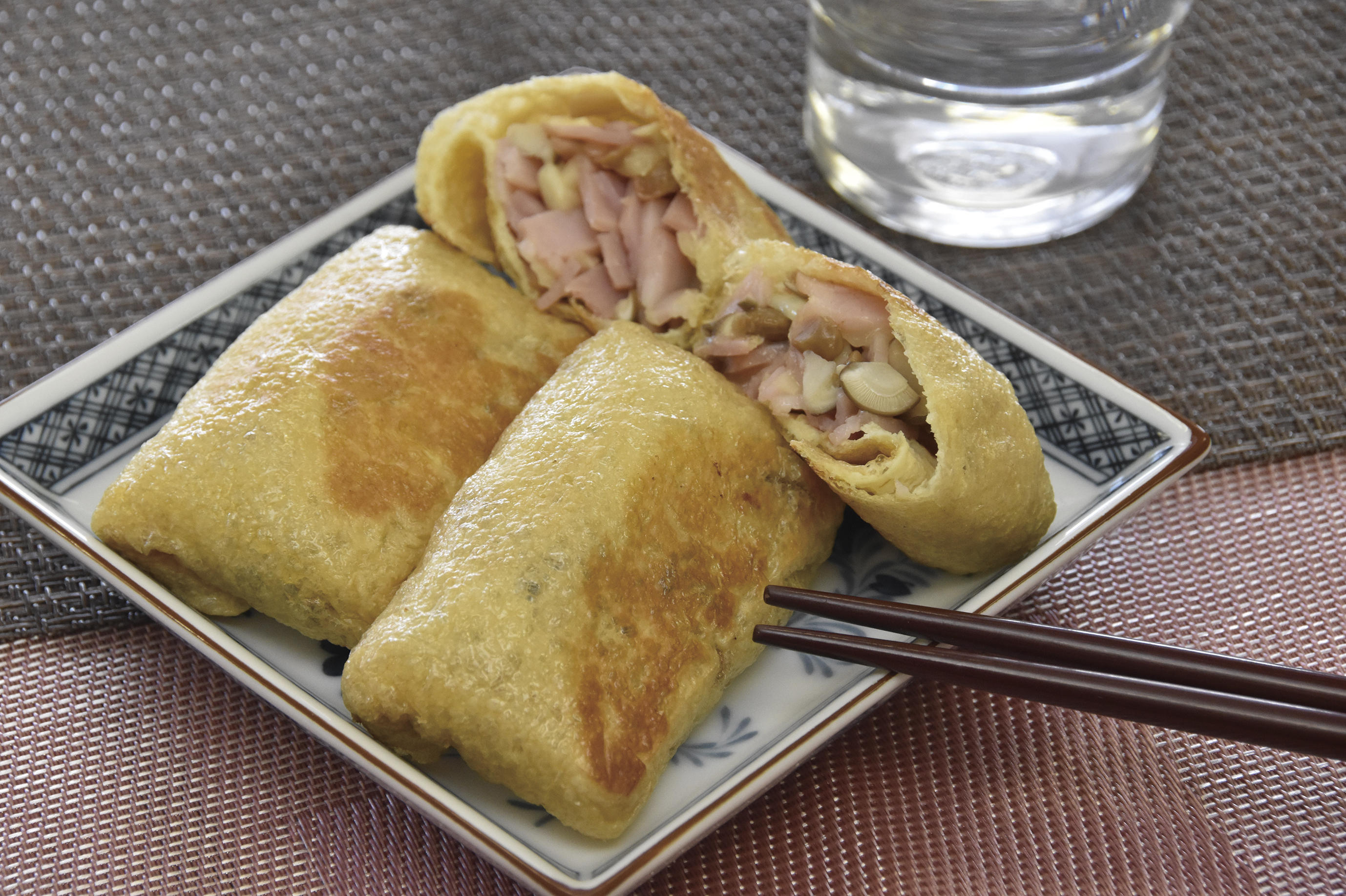 しめじと納豆の焼き稲荷